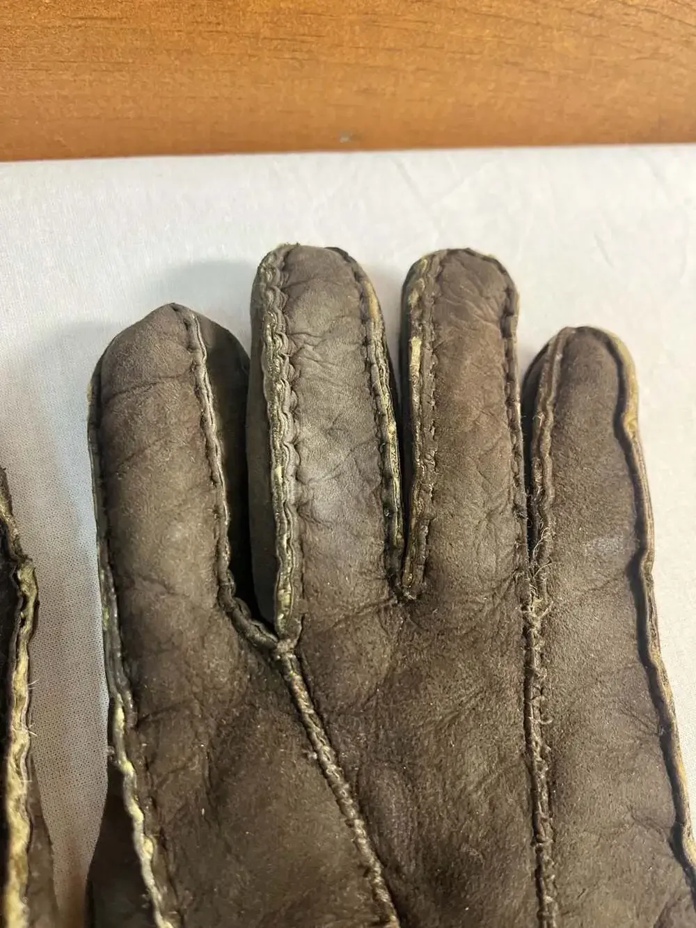 Genuine Shearling Sheepskin Leather Winter Gloves
